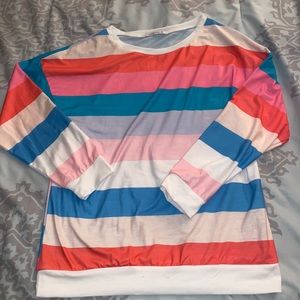 Striped long sleeve top